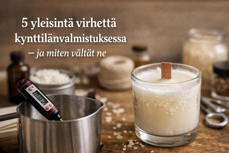 5 yleisintä virhettä kynttilänvalmistuksessa – ja miten vältät ne
