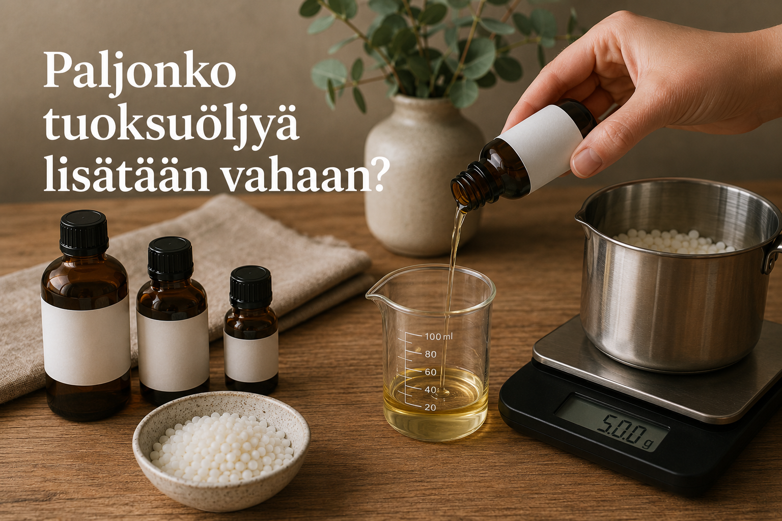 paljonko tuoksuoljya vahaan