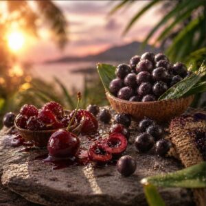 Amarena-kirsikka ja açaí-marja