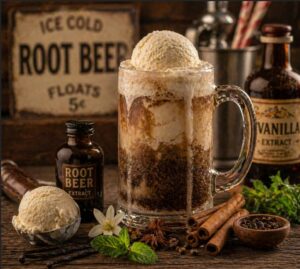 Root beer -jäätelöjuoma