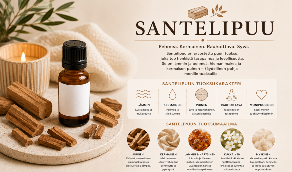 santelipuun tuoksuprofiili – muokattu