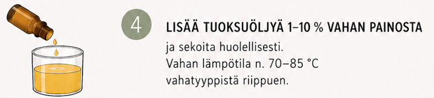 4. Lisää tuoksuöljyä
