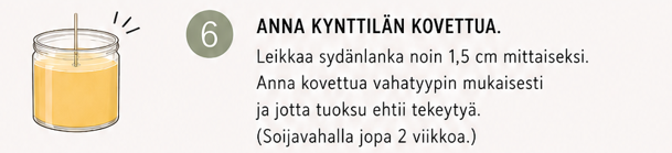 6. Anna kynttilän kovettua