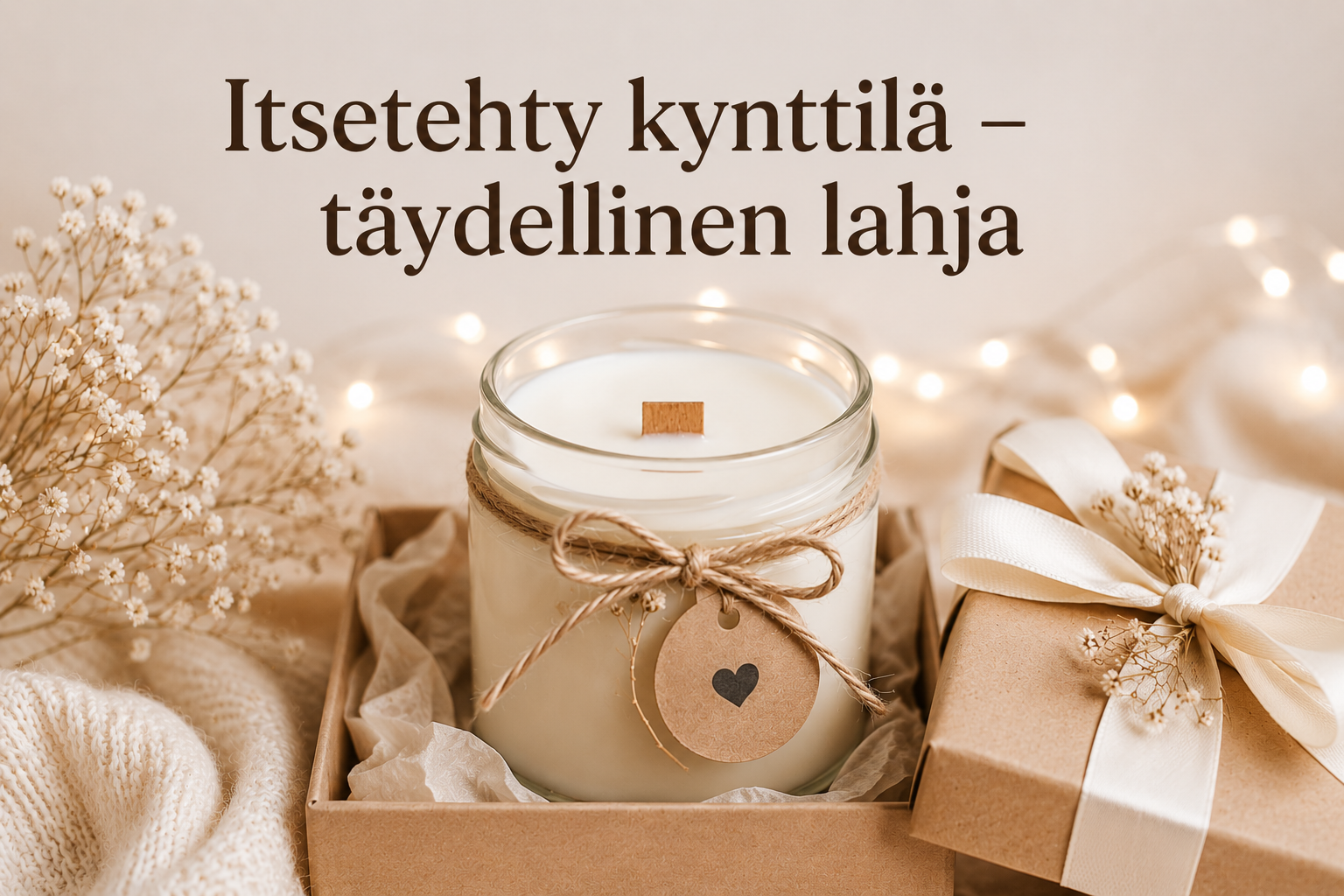 Itsetehty kynttila taydellinen lahja